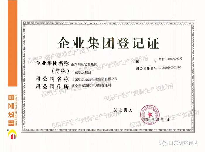 企業(yè)集團登記證